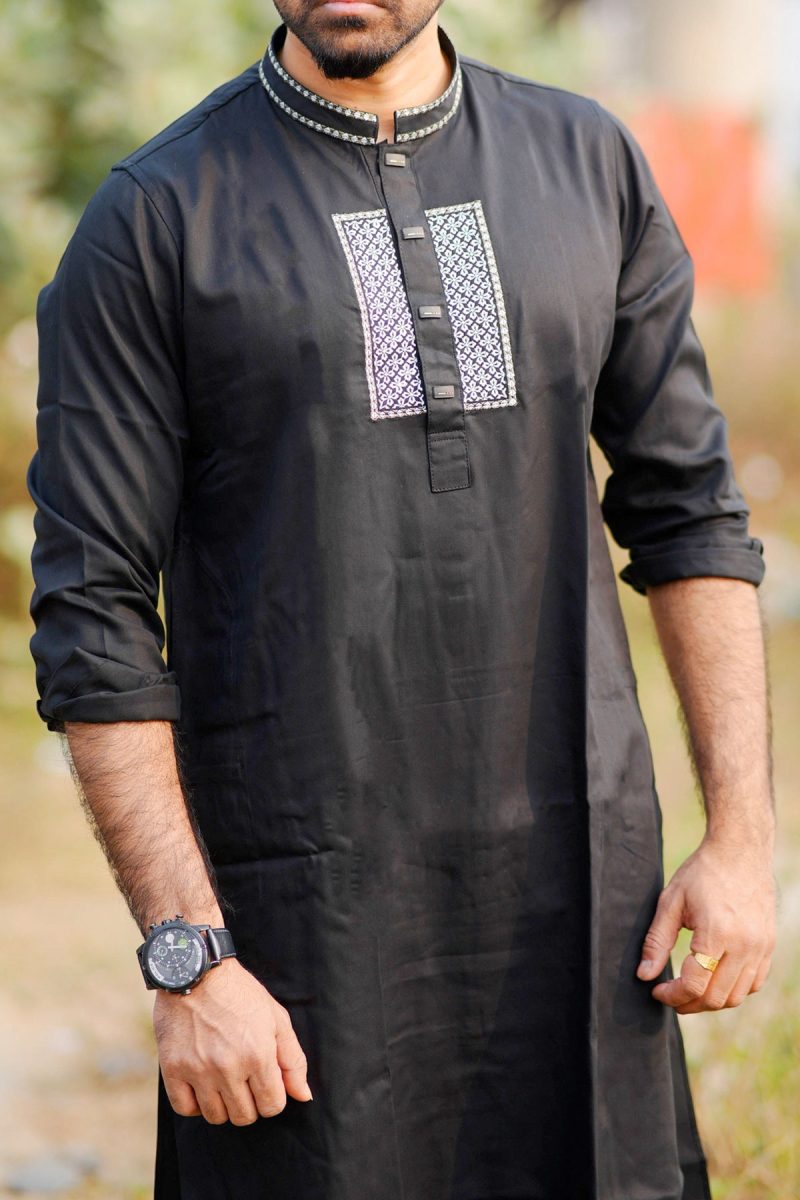 Black Embroidered Panjabi