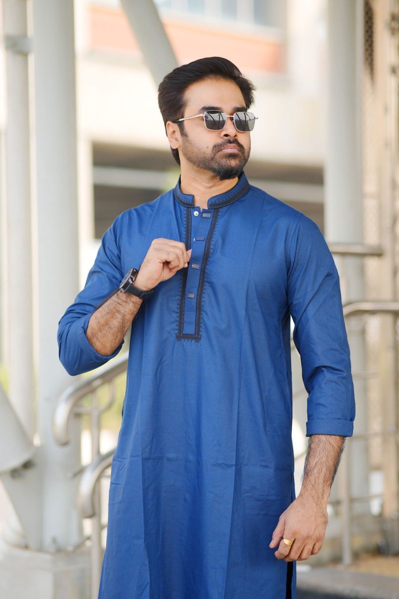 Olzyn Royal Navy Blue Panjabi